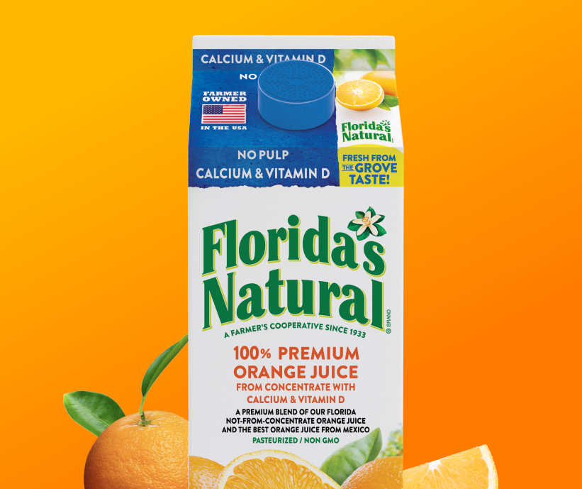 Orange Juice With Calcium and Vitamin D No Pulp Florida's Natural